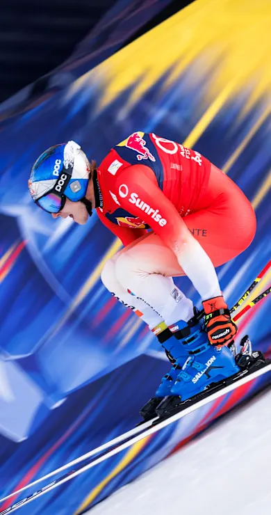 Carousel Slide Image of Downhill Skiers: Ain’t No Mountain Steep Enough