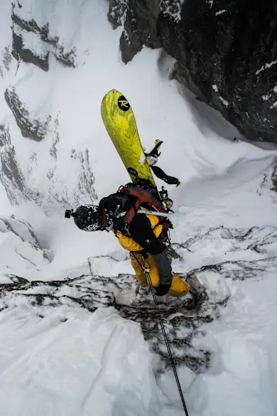 Carousel Slide Image of How to rappel from a snow anchor