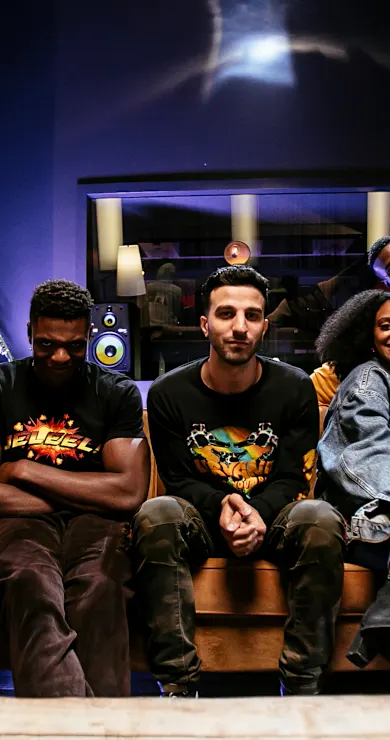 Carousel Slide Image of Mixing styles in the studio