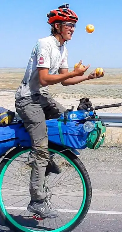 Carousel Slide Image of Unicycling around the globe with explorer Ed Pratt