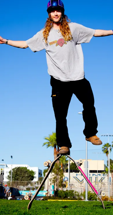 Carousel Slide Image of Andy Anderson skates in Venice Beach
