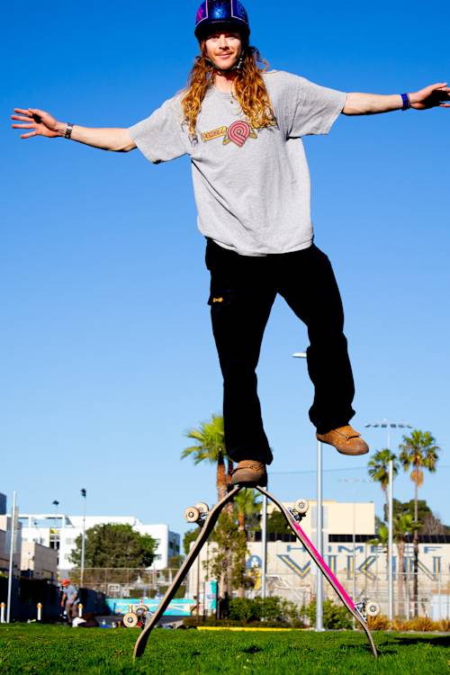 Andy Anderson skates in Venice Beach