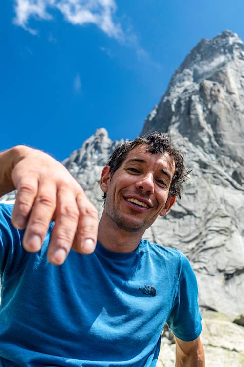 Filming free solo on Les Drus in France