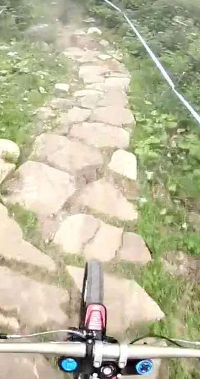 Carousel Slide Image of Mont-Sainte-Anne pre-race DH run