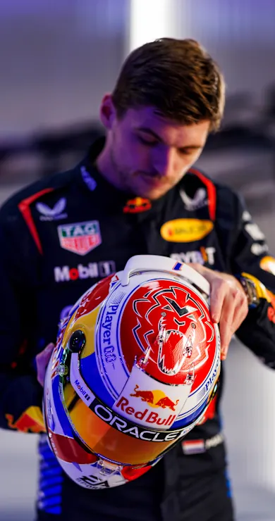 Carousel Slide Image of Max Reveals His 2024 Helmet