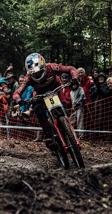 Carousel Slide Image of Women's 3rd place DH run, La Bresse
