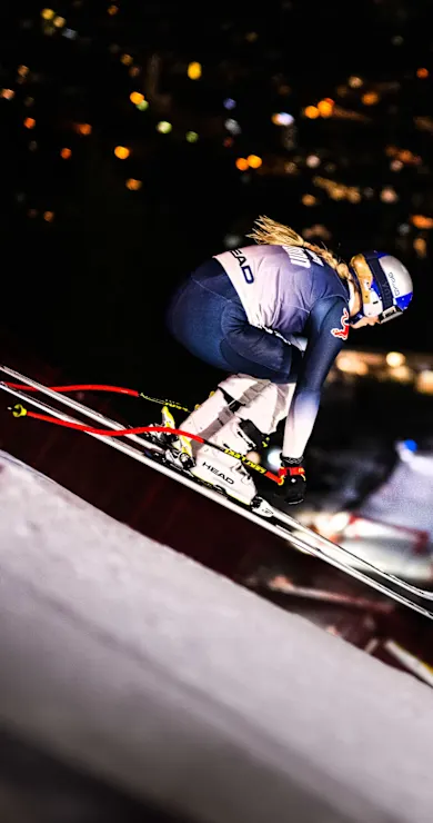 Carousel Slide Image of Lindsey Vonn takes on the Streif