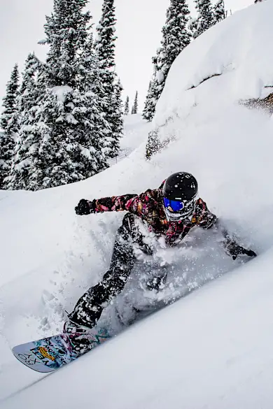 Carousel Slide Image of Snowboarding at Jackson Hole