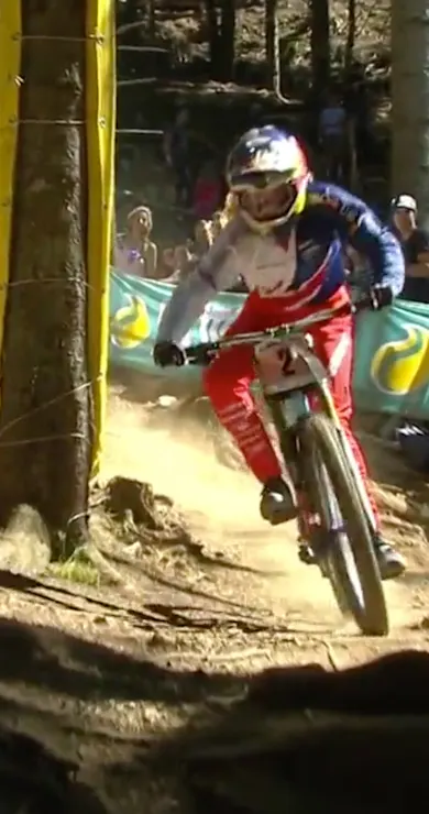 Carousel Slide Image of Rachel Atherton’s title-winning run