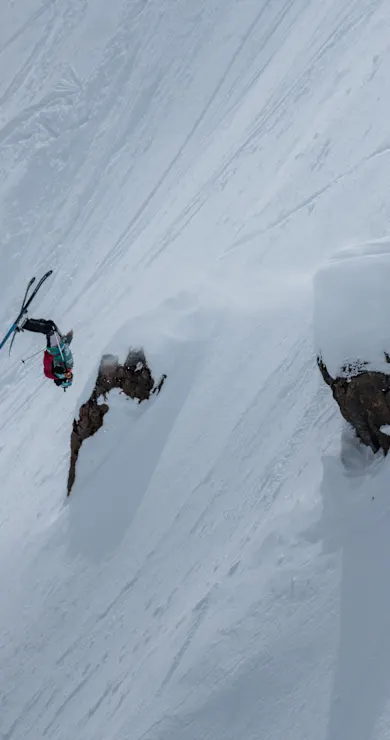 Carousel Slide Image of Hedvig Wessel's winning ski run – Hakuba