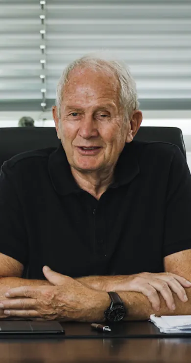 Carousel Slide Image of Dr Helmut Marko on Max Verstappen's journey
