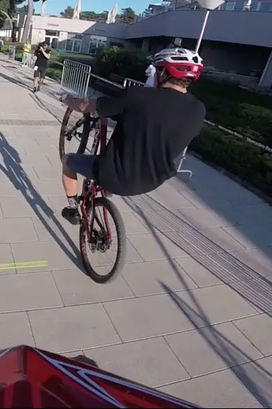 Carousel Slide Image of Wheelie challenge with Moir and Harrison