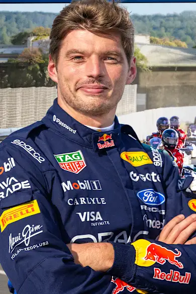 Carousel Slide Image of Max Verstappen vs 100 amateur kart racers