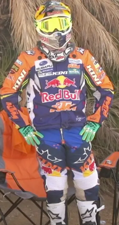 Carousel Slide Image of Riders unpack their kit bags